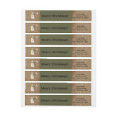 Étiquette de adresse principal Snowman Wraparound (Feuille)