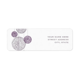 Étiquette de adresse Purple Twine Globes