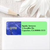 Étiquette de adresse QTH de la radio amateur (En situation)