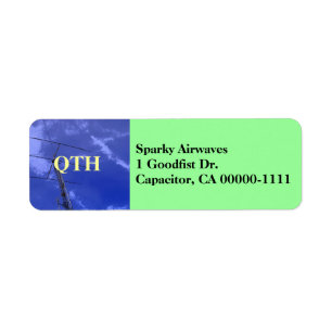 Étiquette de adresse QTH de la radio amateur