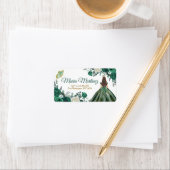 Étiquette de adresse Quinceañera 15 Anos Emerald G (En situation)