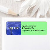 Étiquette de adresse radio amateur CQ DX (En situation)