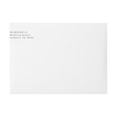 Étiquette de adresse reconnaissant piqué de retour (Devant)