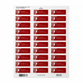 Étiquette de adresse Red Lady (Feuille entière)