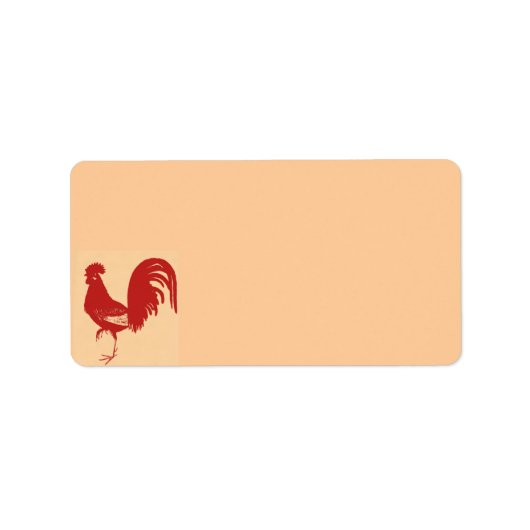 Étiquette de adresse Red Rooster (Devant)