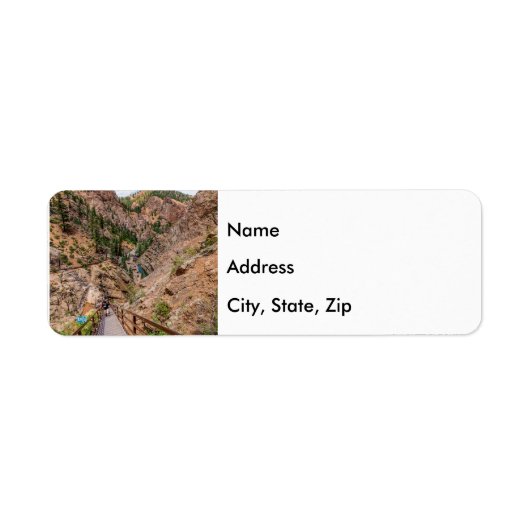 Étiquette de adresse Regard sur le bas Sept Falls (Devant)