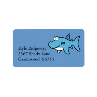 Étiquette de adresse requin