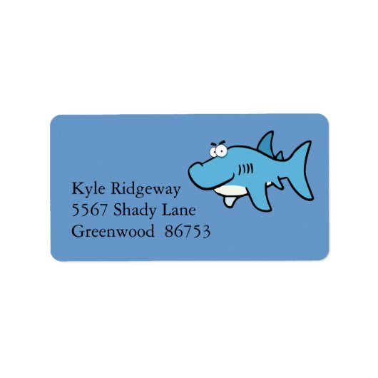 Étiquette de adresse requin (Devant)