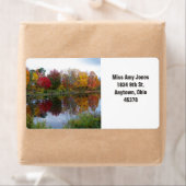 Étiquette de adresse, retour, arbres de chute sur  (En situation)