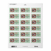 Étiquette de adresse Retro Mint (Feuille entière)