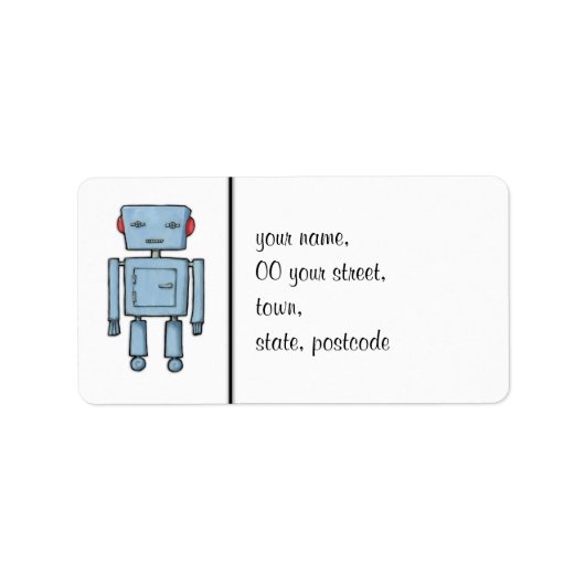 Étiquette de adresse robotique de jouets (Devant)