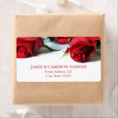 Étiquette de adresse romantique de Roses rouges (En situation)