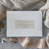 Étiquette de adresse romantique d'or et d'ivoire