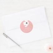 Étiquette de adresse rond Poppy Blossom (Enveloppe)