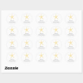 Étiquette de adresse rond Starfish (Feuille)