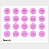 Étiquette de adresse rose (Feuille)