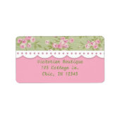 Étiquette de adresse rose (Devant)