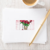 Étiquette de adresse rose (En situation)