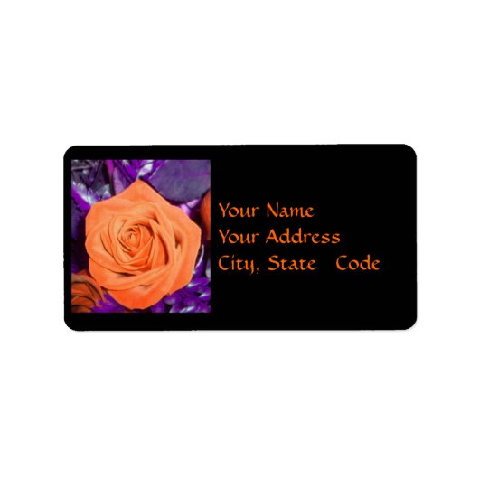 Étiquette de adresse Rose (Devant)
