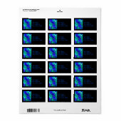 Étiquette de adresse Rose bleu Sapphire (Feuille entière)