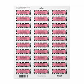 Étiquette de adresse rose d'impression Zebra Class (Feuille entière)