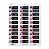 Étiquette de adresse rose flou Créature Arrière -  (Feuille entière)