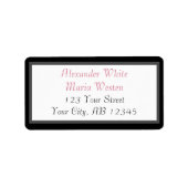 Étiquette de adresse rose moderne (Devant)