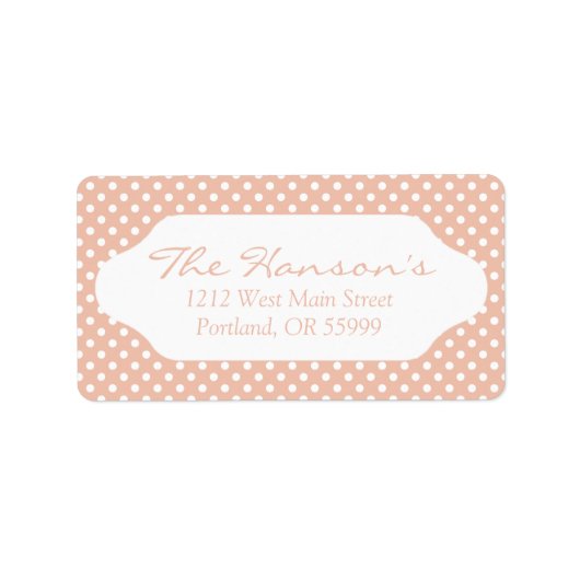 étiquette de adresse rose or/rose rousse (Devant)