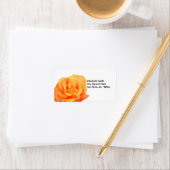 Étiquette de adresse Rose orange (En situation)