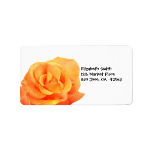 Étiquette de adresse Rose orange