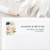 étiquette de adresse rose rose (En situation)