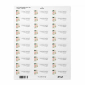 étiquette de adresse rose rose (Feuille entière)