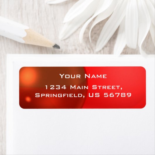 étiquette de adresse rouge (En situation)