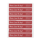 Étiquette de adresse rouge de retour de bouclage (Feuille)