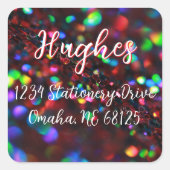 Étiquette de adresse rouge foncé (Devant)