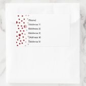 Étiquette de adresse rouge Poka Dot (Sac)