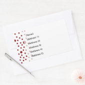 Étiquette de adresse rouge Poka Dot (Enveloppe)