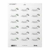 Étiquette de adresse RSVP botanique neutre (Feuille entière)