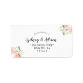 Étiquette de adresse RSVP de mariage Spring Peony (Devant)