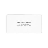 Étiquette de adresse RSVP noir et blanc (Devant)