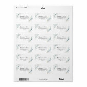 Étiquette de adresse RSVP Rustic Gold Floral Weddi (Feuille entière)