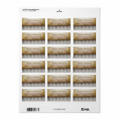 étiquette de adresse rustique (Feuille entière)