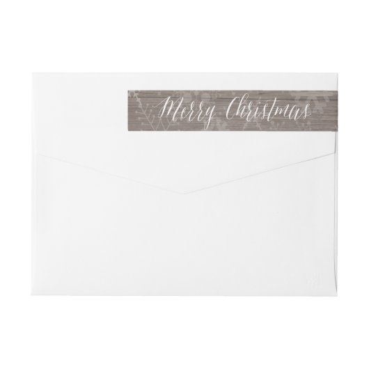 Étiquette de adresse rustique de retour de Noël (Dos)