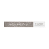 Étiquette de adresse rustique de retour de Noël (Individuel)
