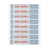 Étiquette de adresse rustique de retour de Noël de (Feuille)