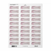 Étiquette de adresse Rustique rose cerise fleurs (Feuille entière)
