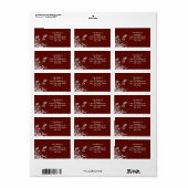 étiquette de adresse sakura fleurit (Feuille entière)