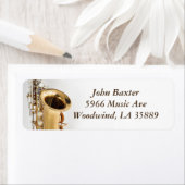 Étiquette de adresse saxophone (En situation)