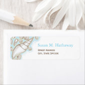 Étiquette de adresse Seashell (En situation)