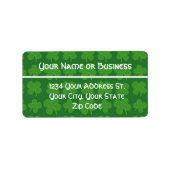 Étiquette de adresse Shamrock vert (Devant)